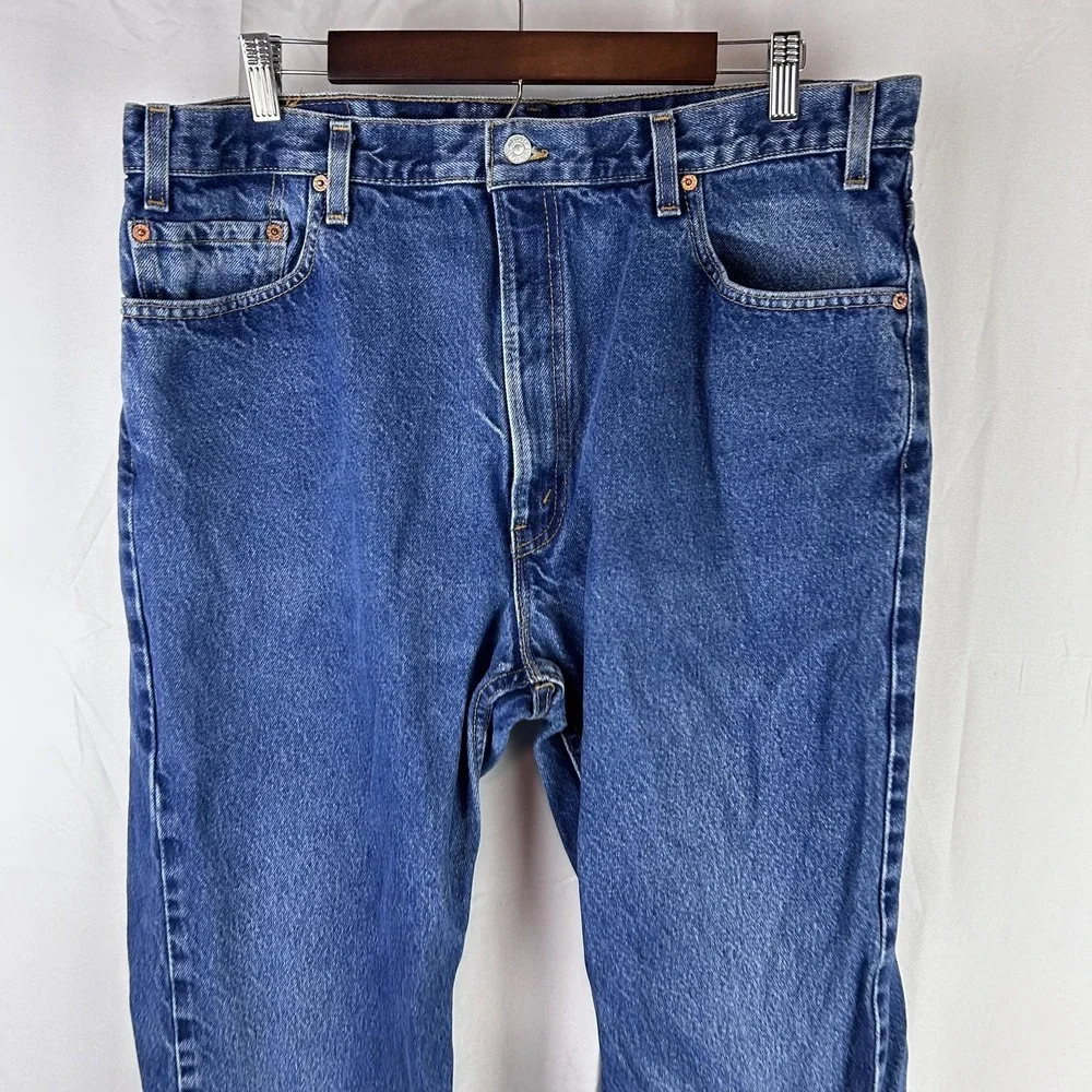 Vtg Levis 505 Jeans Mens 40x30 38x30 Blue Denim Regular Fit Straight Leg USA 90s